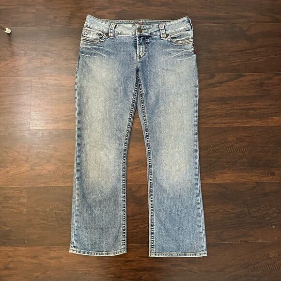 Silver Jeans Santorini light wash cropped straight leg jeans size 30 - Picture 2 of 14